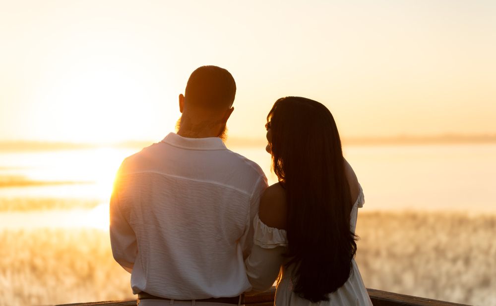 sunrise dock couples photo shoot