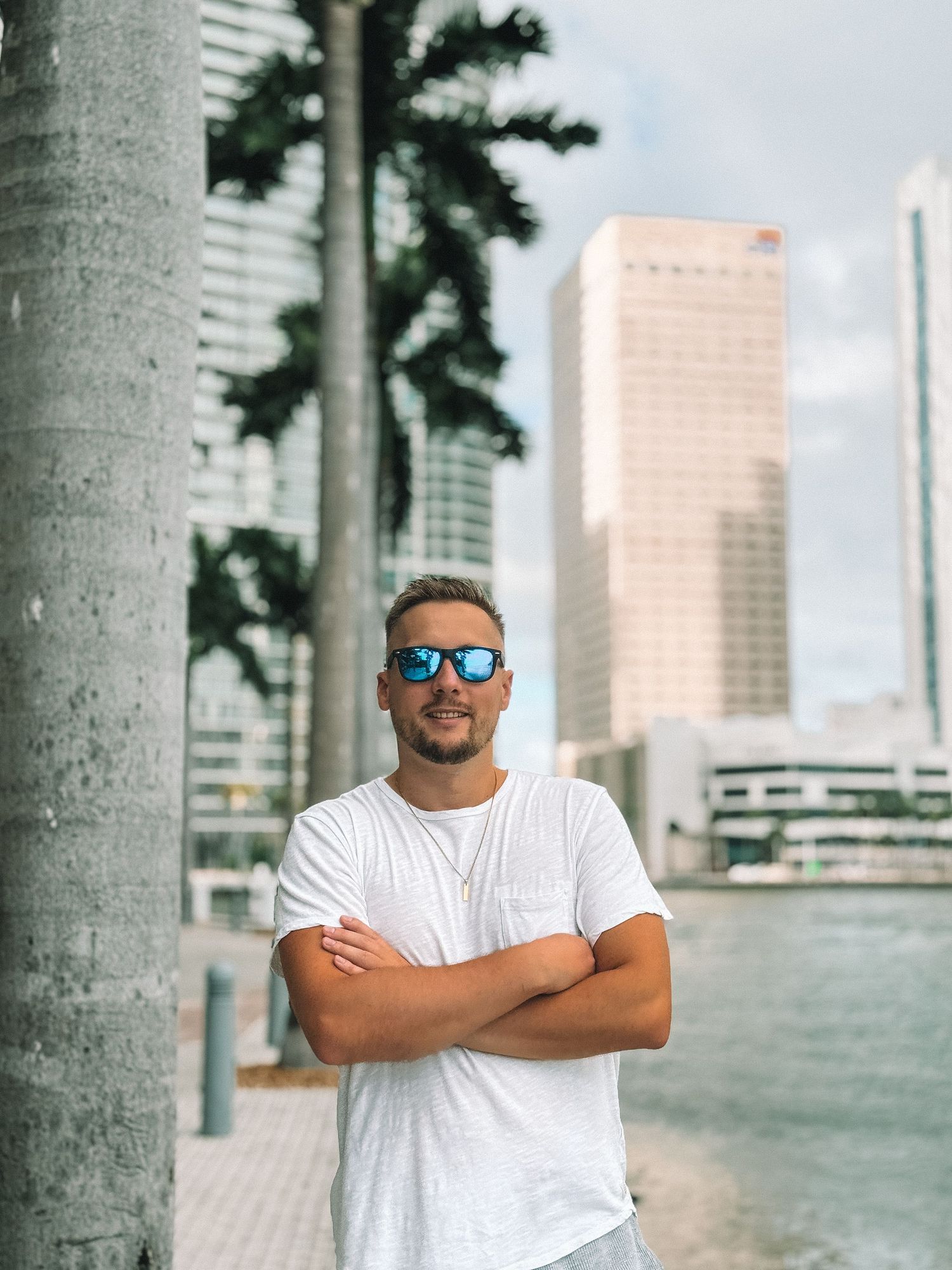 A beautiful family wedding real estate portrait photoshoot on Miami Beach