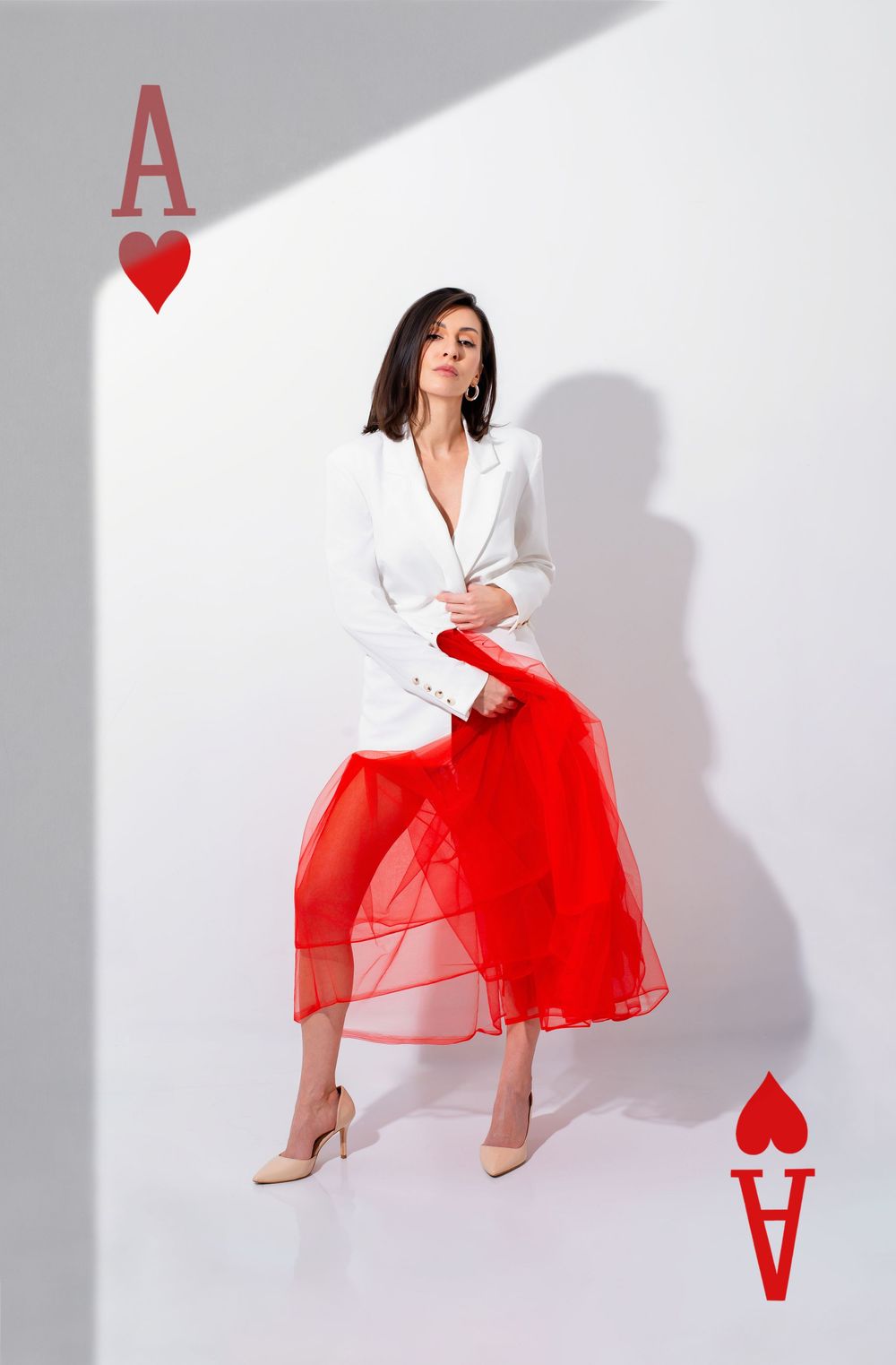 elegant valentine portrait for women Nashville studio luxury photography