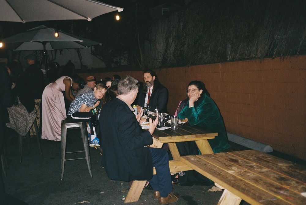 Documentary photography of a wedding reception captured on film in Los Angeles.