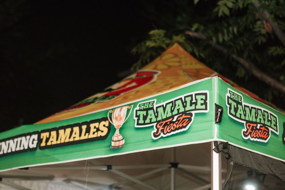A tamale vendor for a Los Angeles wedding.
