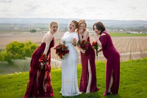 bride and bridesmaids