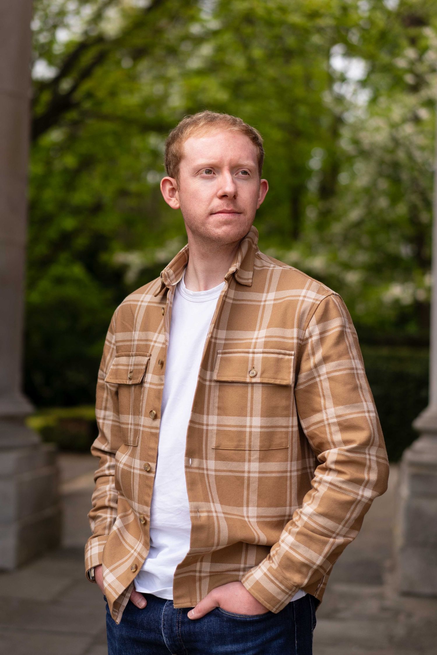 Personal branding image of a young professional guy taken at the Barracks in Winchester.