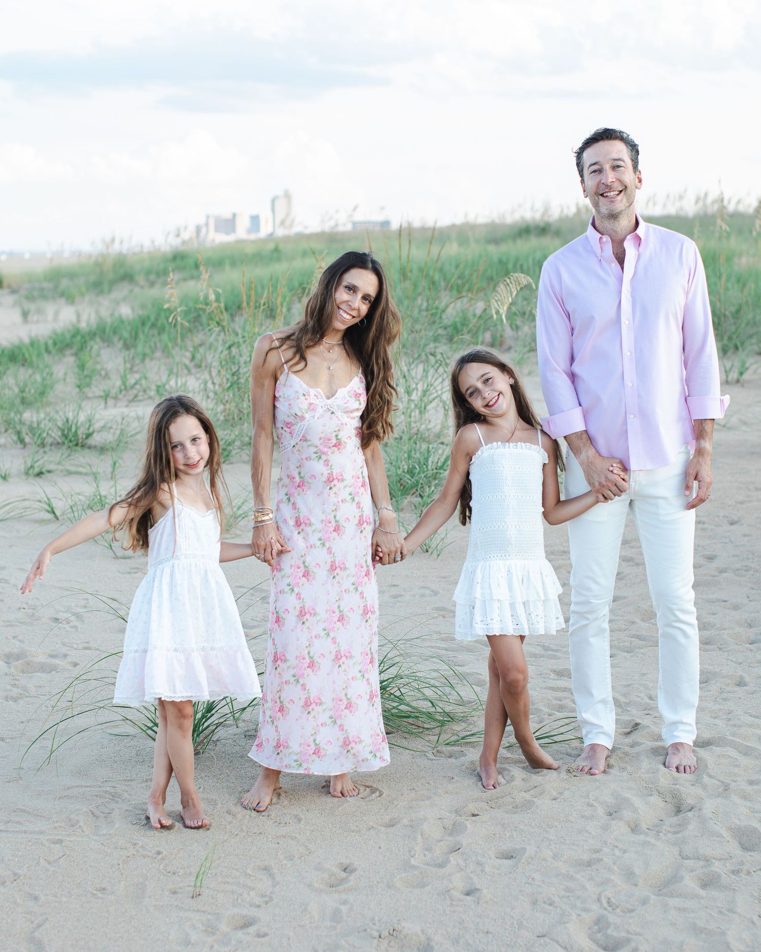 beautiful young family, all smiles