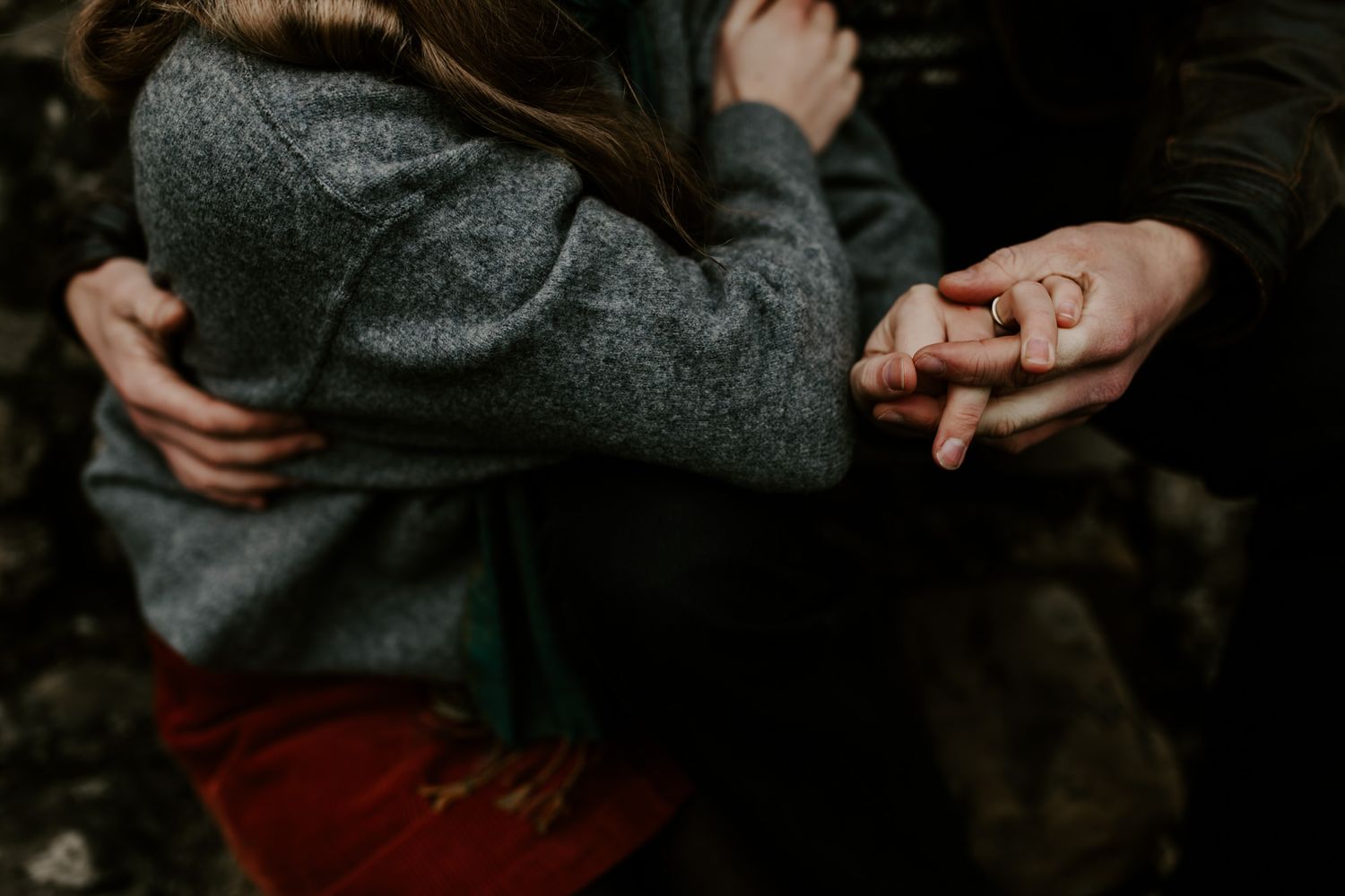 Engagement Photo holding hands