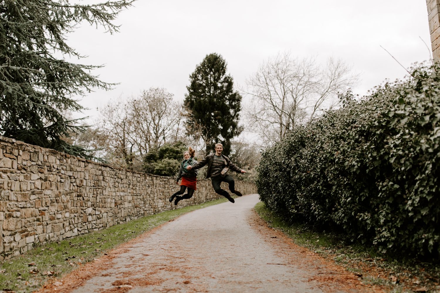 Engagement Photo jumping