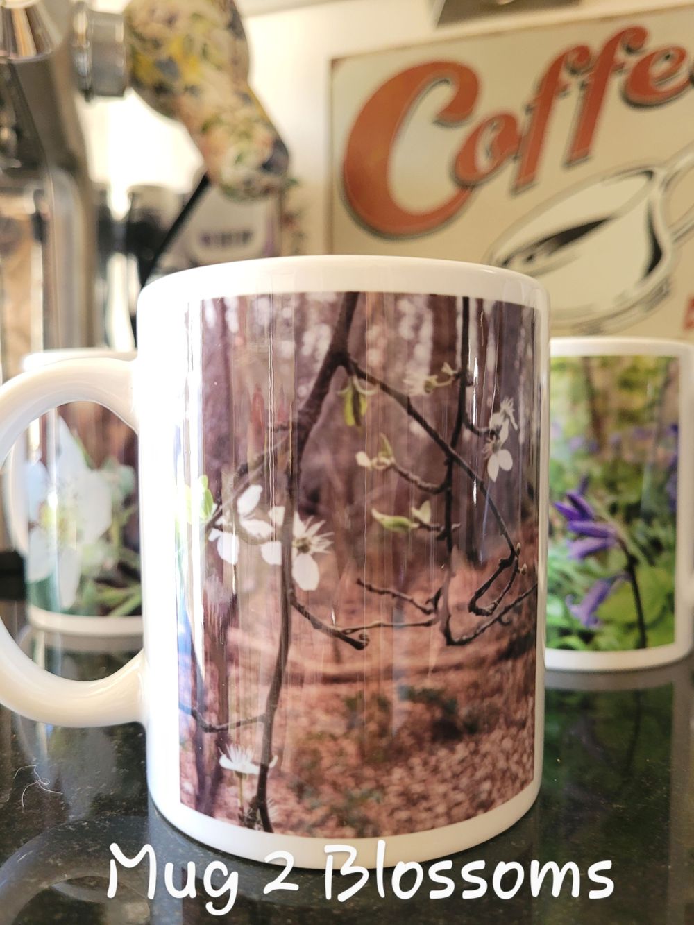 Gift mug mothers day blossoms flowers landscape photography of Spring.