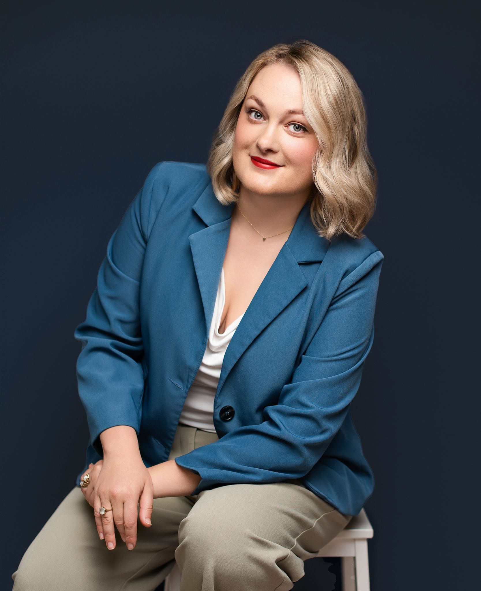 Women's headshot in Seattle Studio
