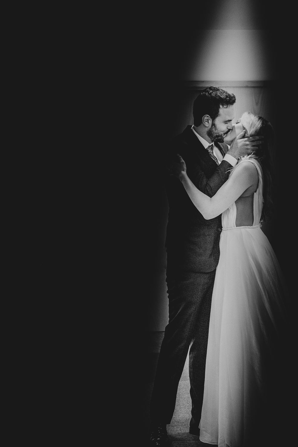 Black and white wedding photography