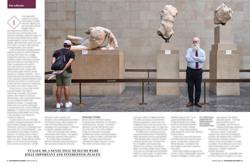 Portraits of Dr Irving Finkel at The British Museum for IQ, The MENSA Magazine produced by Think Publishing