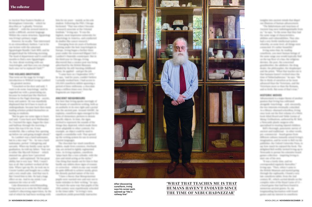 Portraits of Dr Irving Finkel at The British Museum for IQ, The MENSA Magazine produced by Think Publishing