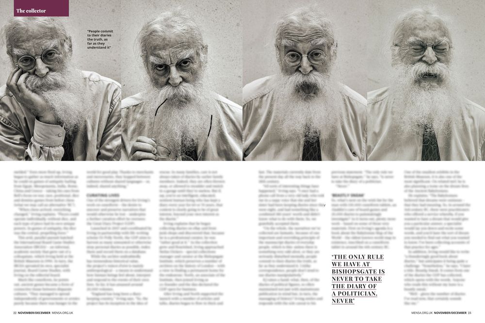 Portraits of Dr Irving Finkel at The British Museum for IQ, The MENSA Magazine produced by Think Publishing