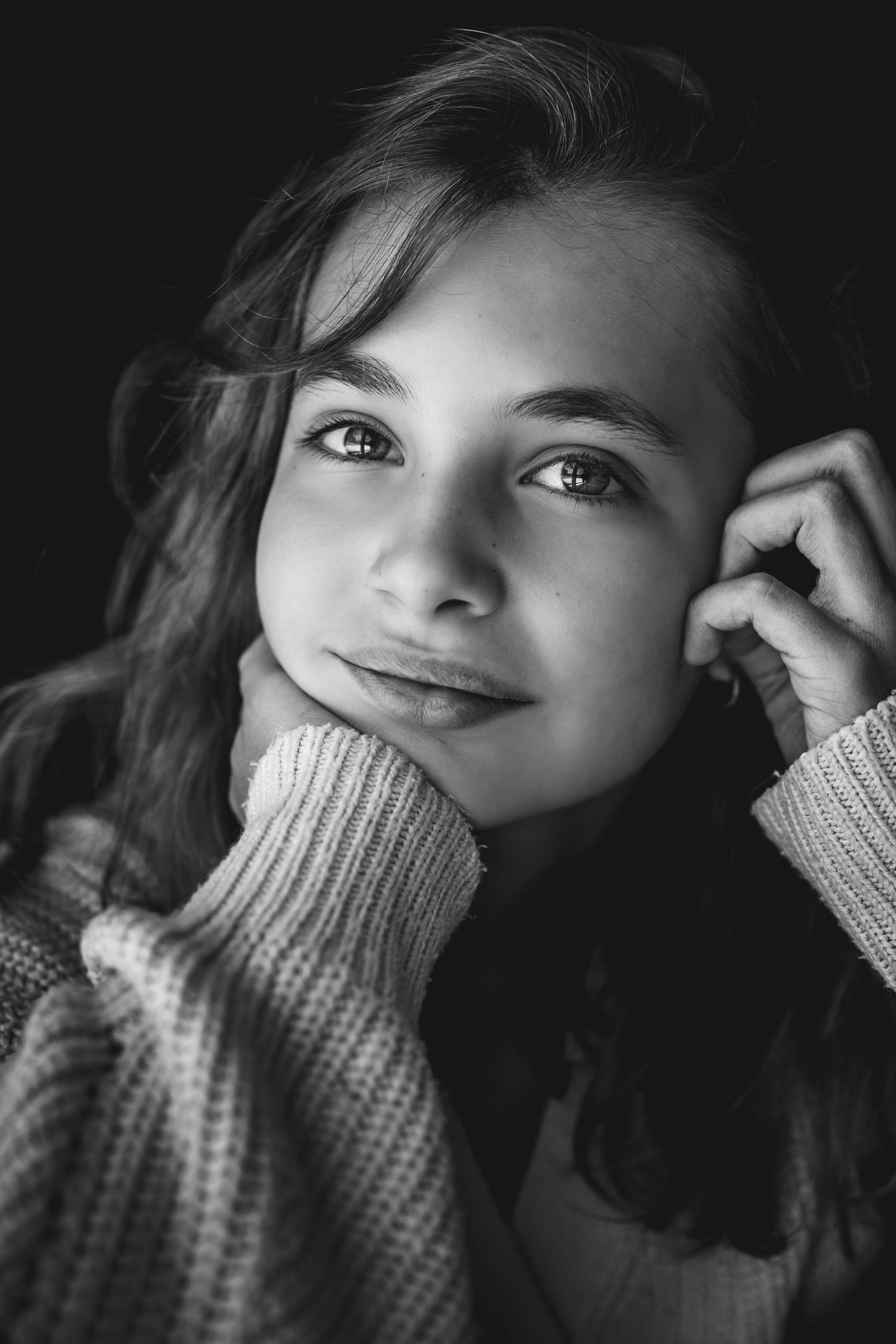 portrait d'enfant en noir et blanc celine.s photography lyon