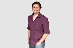 Individual agent headshot for real estate branding, high-quality studio shot