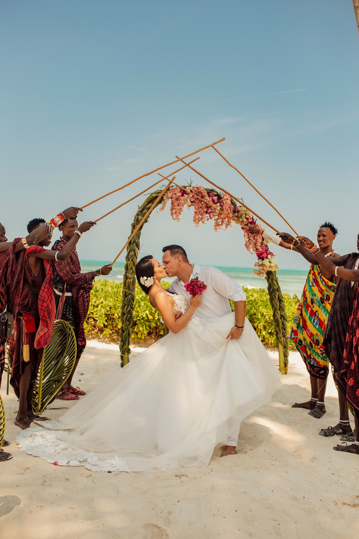 Elegant wedding portraits in Zanzibar