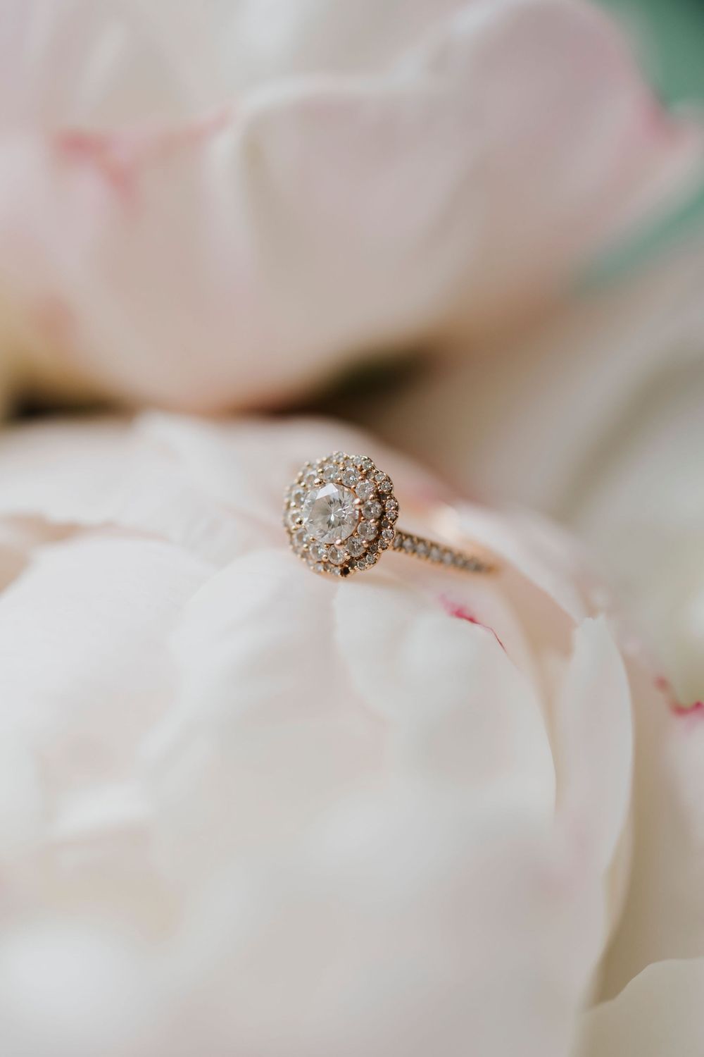 Elegant destination wedding portrait of bride and groom