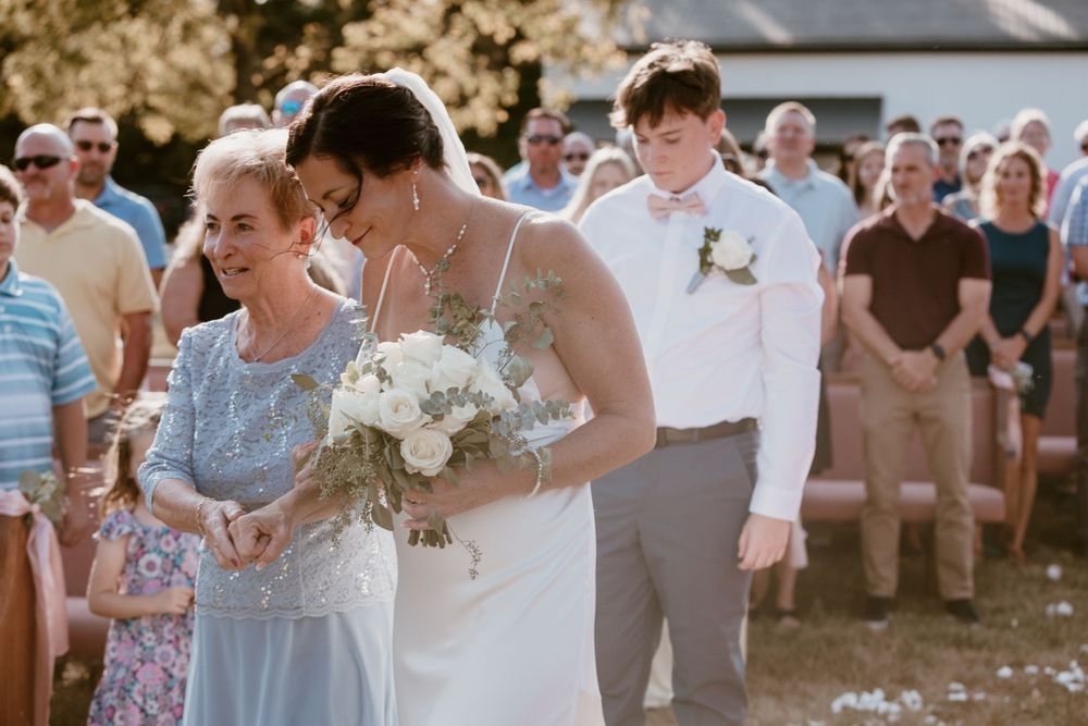 Mother and Daughter for summer backyard wedding in Ohio photography by Vicci Photo Dayton Ohio Photographer
