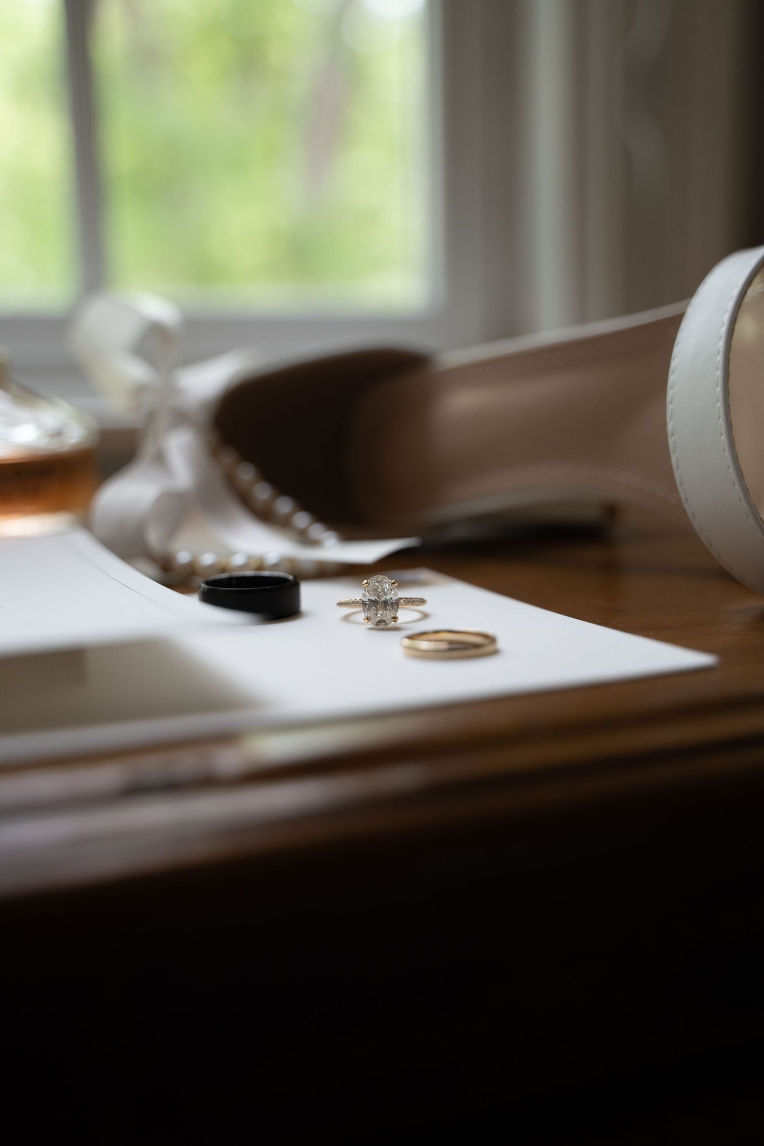 Modern luxury wedding details documented by a Charlotte wedding photographer