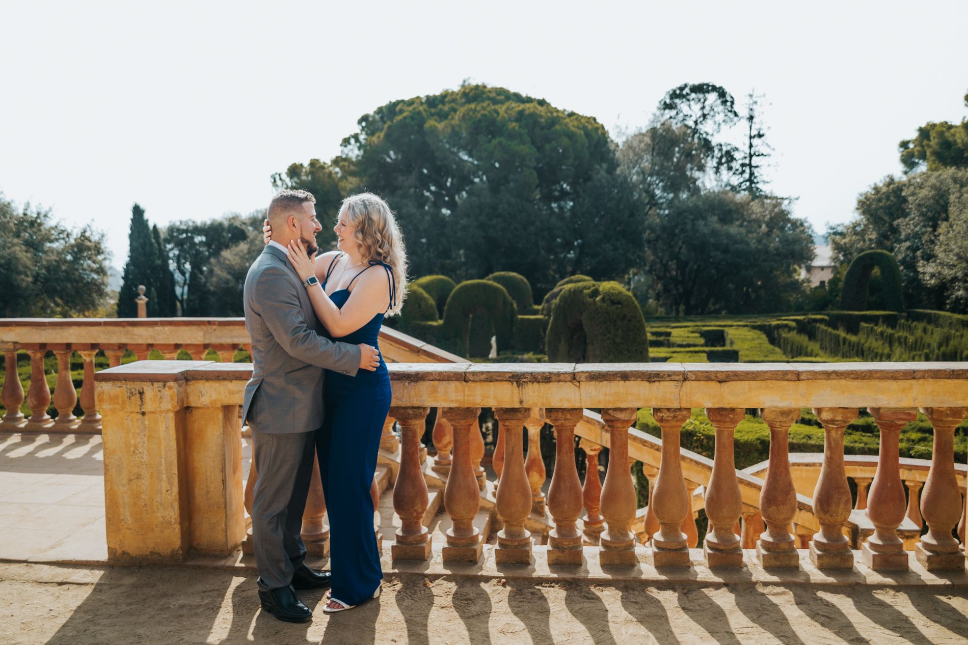 Surprise proposal in Laberinto de Horta, Barcelona! Capturing a magical moment of love and joy.