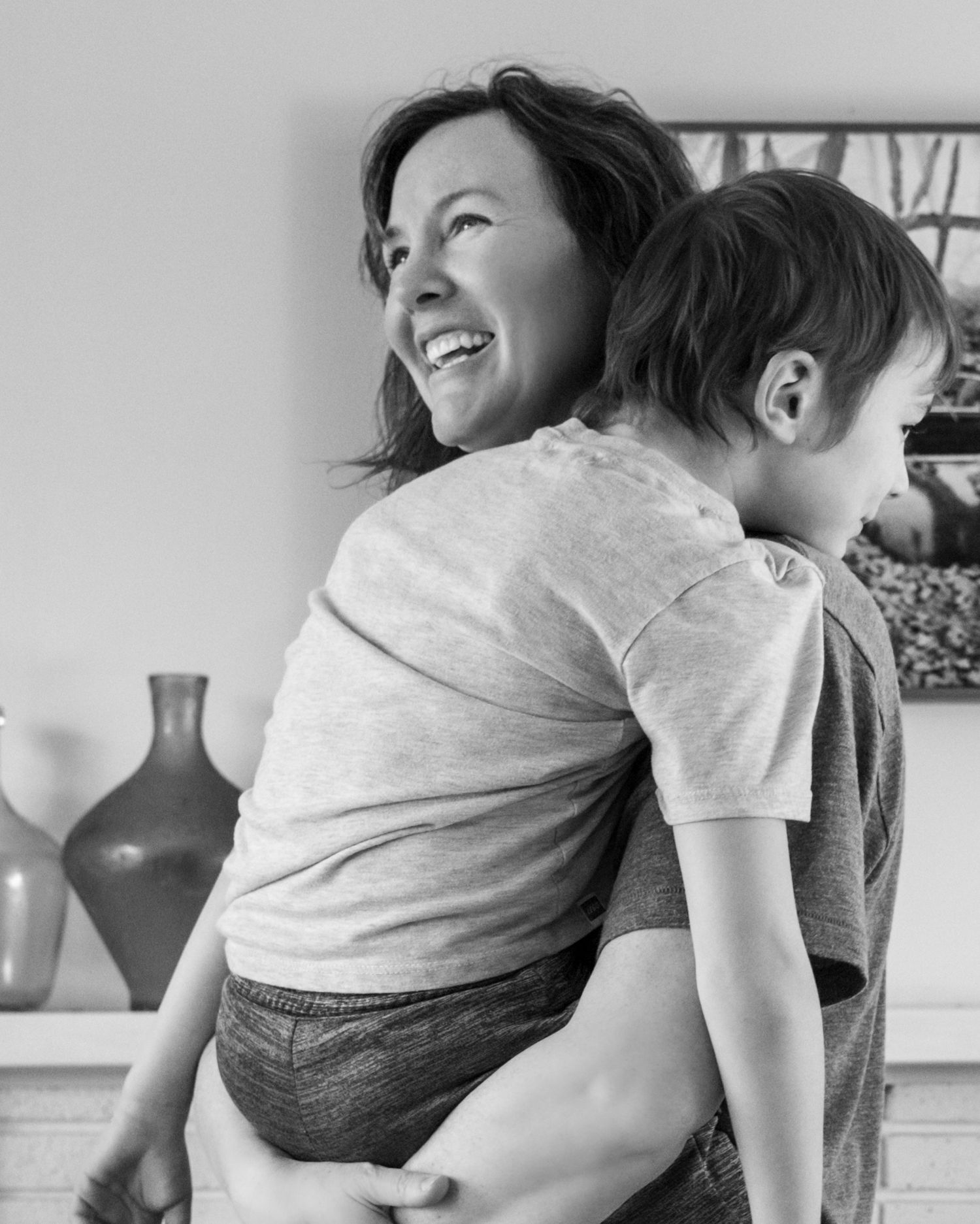 Portrait of Tasha with her young son
