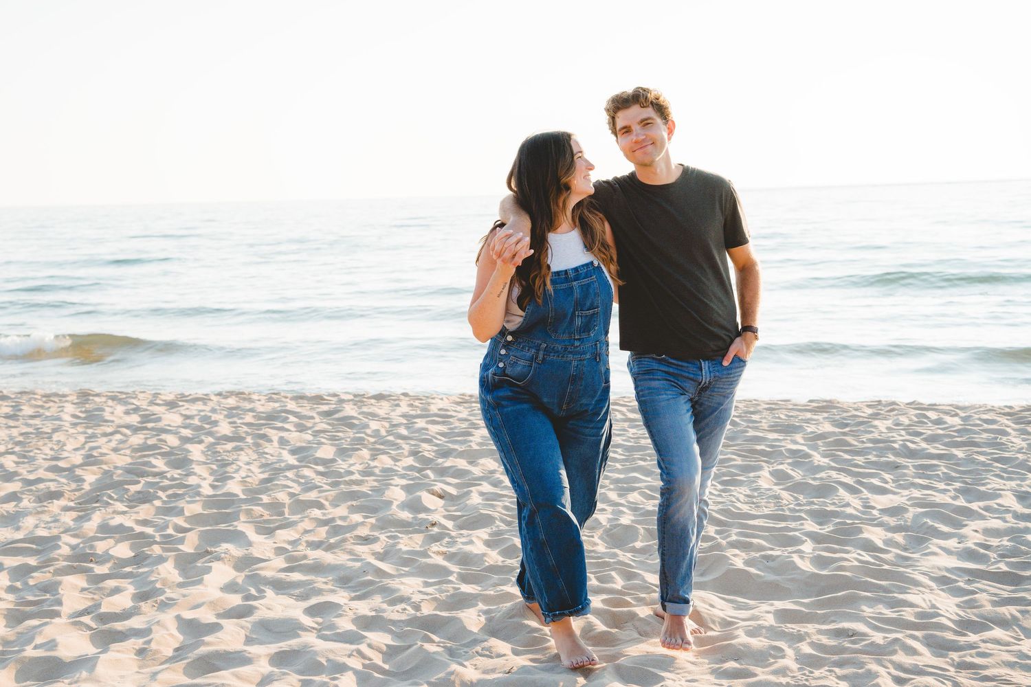 maternity, beach, West Michigan, summer, baby, parents