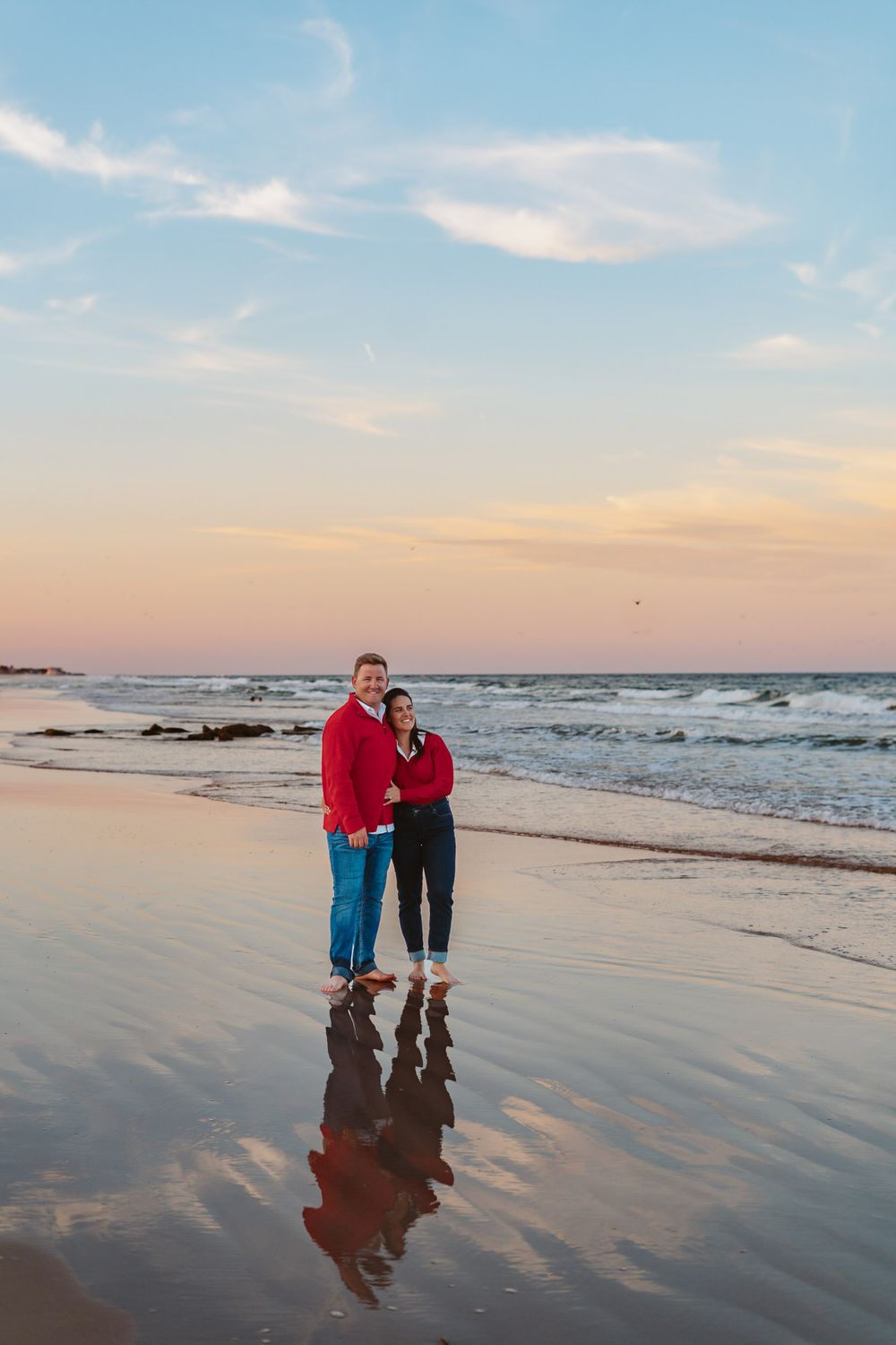 Beach photography session at River to Sea Preserve Marineland Florida northeast Florida photographer. Couples photoshoot on the beach.