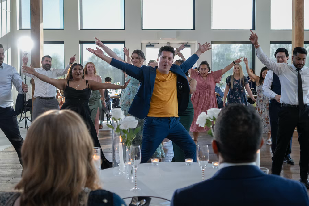 guests dancing & celebration during a wedding in Columbus Ohio Wedding Venues