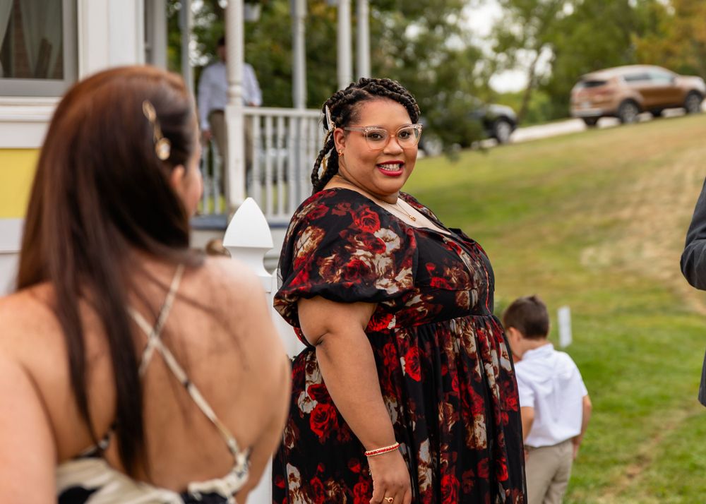 Backyard wedding garden ceremony in Omaha, Nebraska. - BrightSide Photography