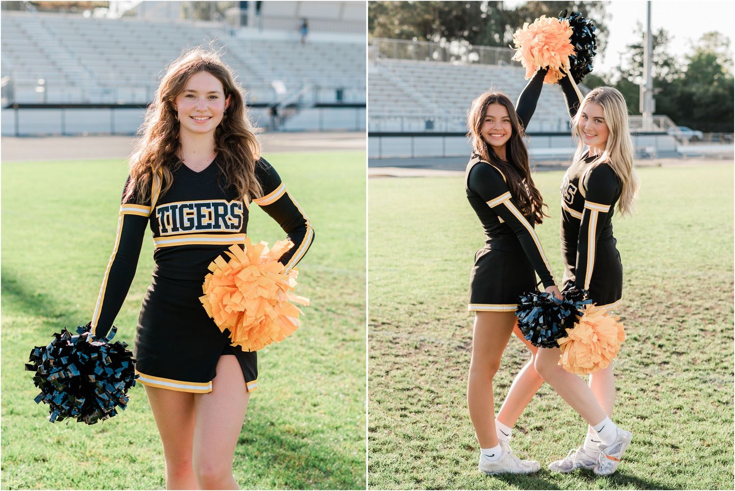 san luis obispo high school varsity cheer team photos at Holt stadium in san luis obispo