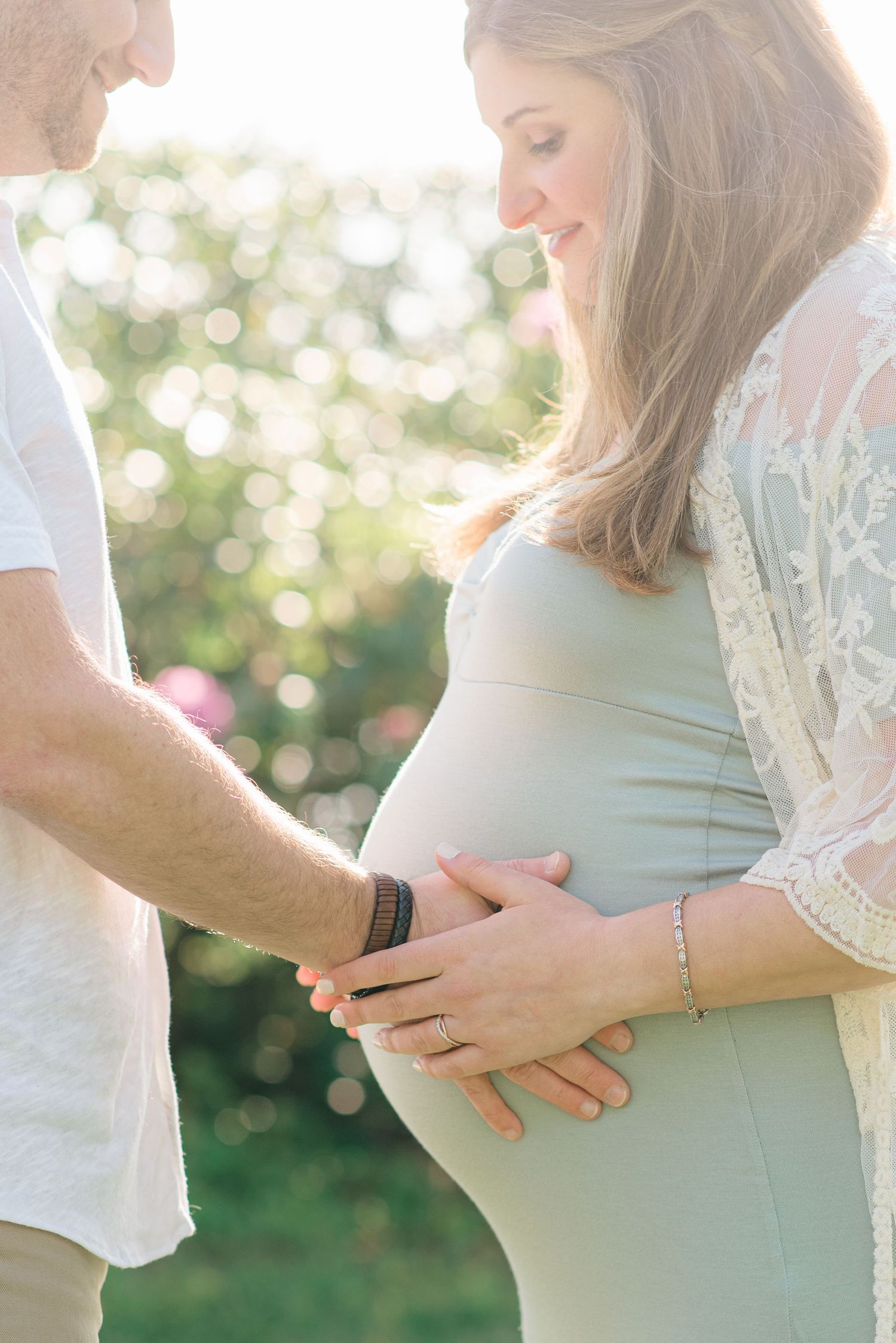Jackson, New Jersey couple documents their maternity photos with Lauren Marie Photography at Divine Park in Spring Lake.