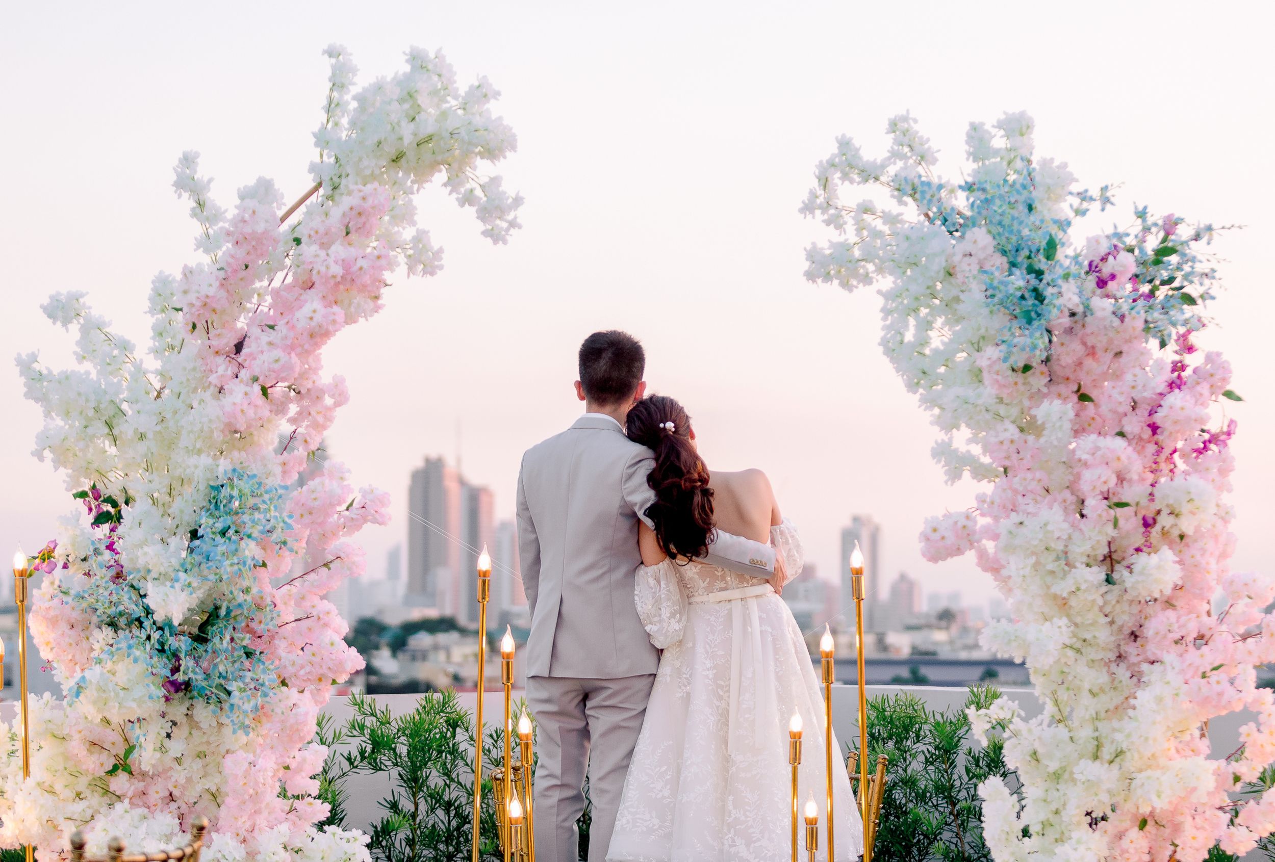 Kyle & Rowena | Pastel Rooftop Wedding