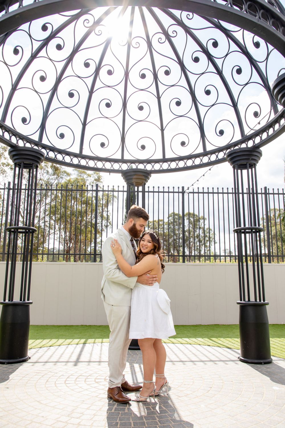 Engagement photography, engagement cake, guests engagement food and soon to be bride and groom Novella on the park