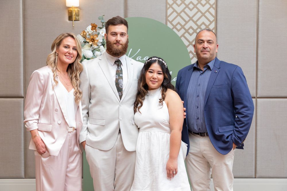 Engagement photography, engagement cake, guests engagement food and soon to be bride and groom Novella on the park