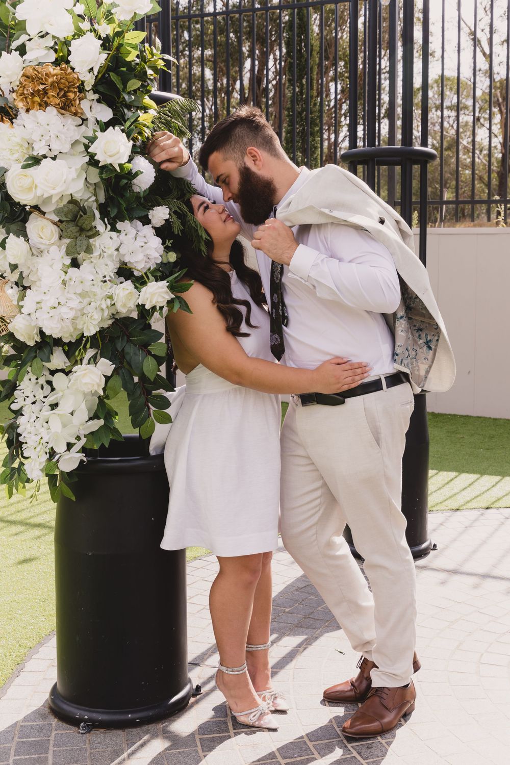 Engagement photography, engagement cake, guests engagement food and soon to be bride and groom Novella on the park