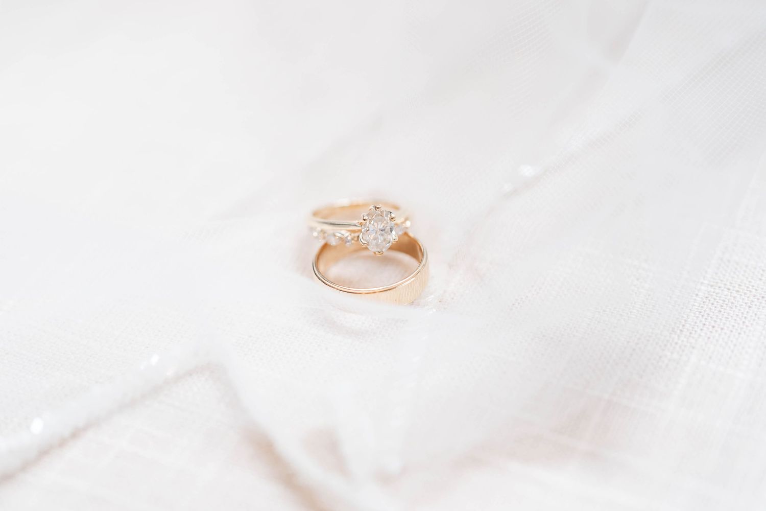 wedding rings up close