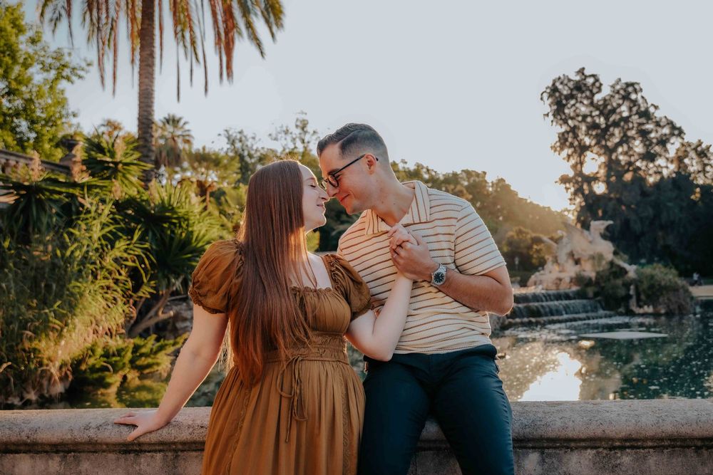Veronika smiling softly at her husband of 10 years.