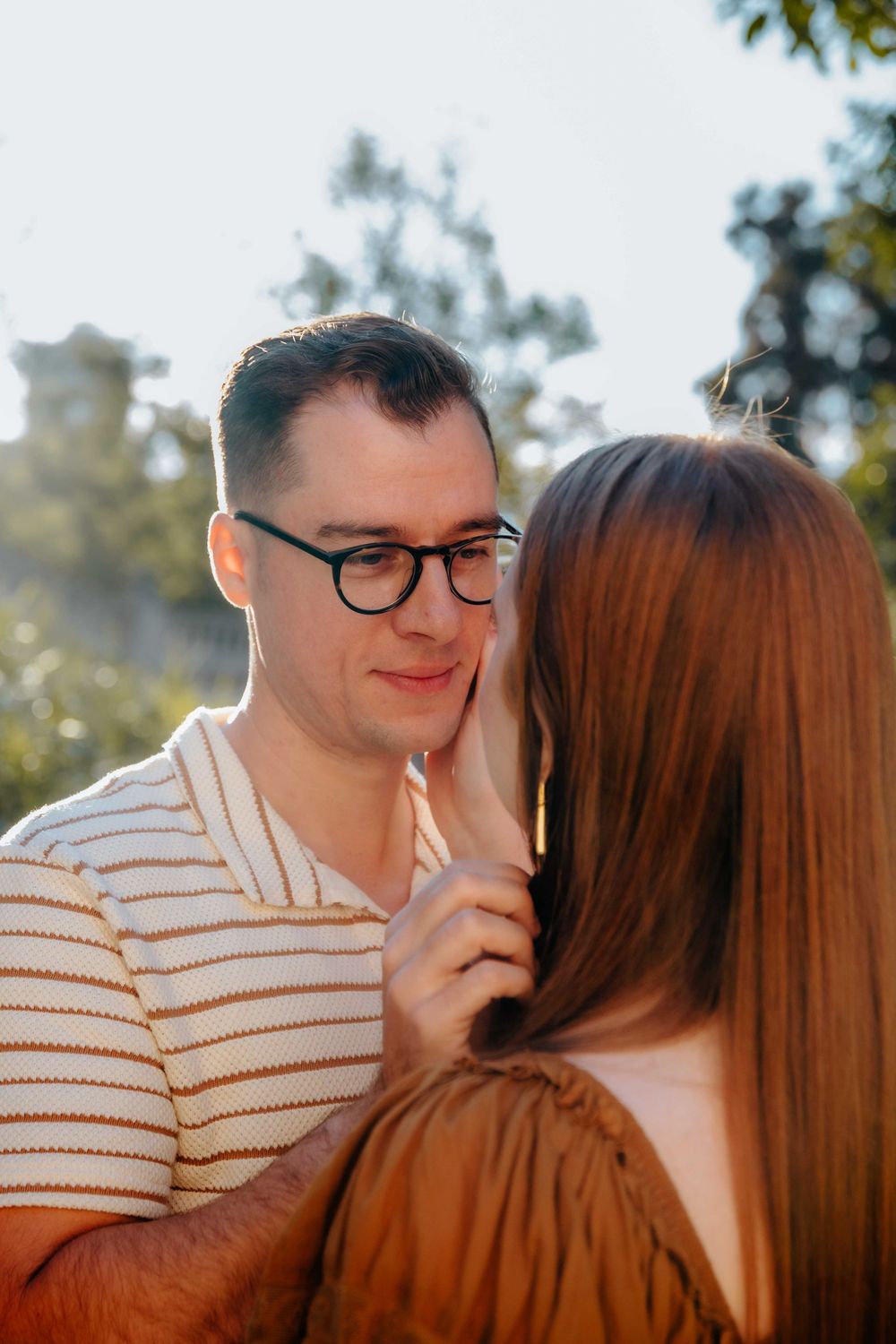 Ryan looking at Veronika with respect and pure love during anniversary shoot.