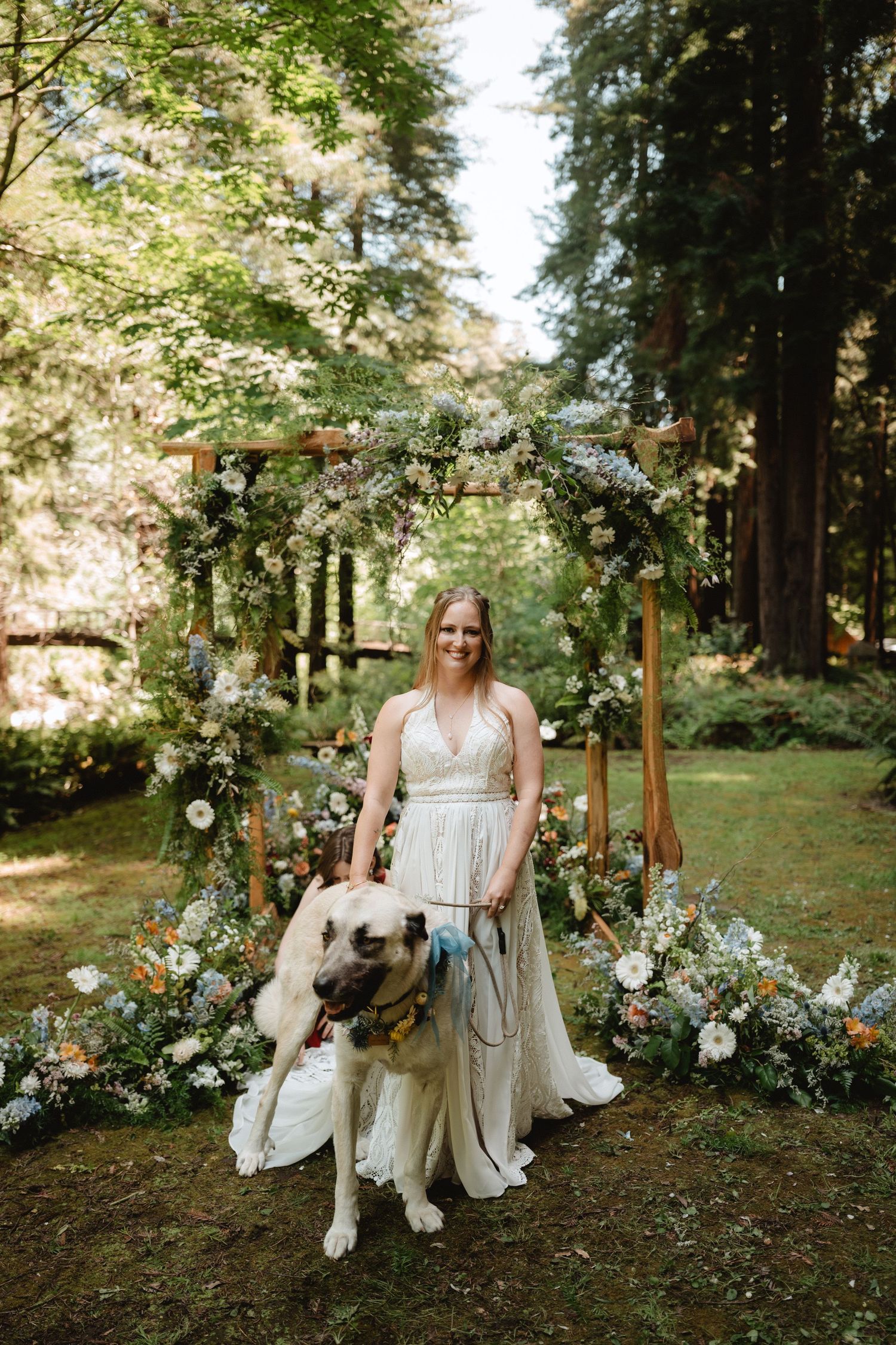 bridal portrait with dog
