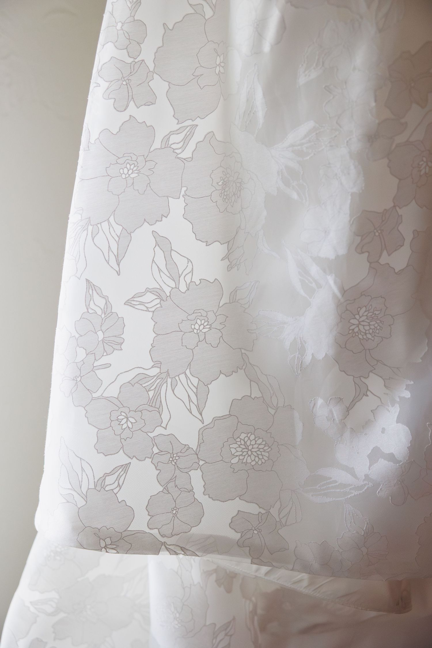 Bride's dress on wedding day at Gervasi Vineyard in Canton, Ohio.