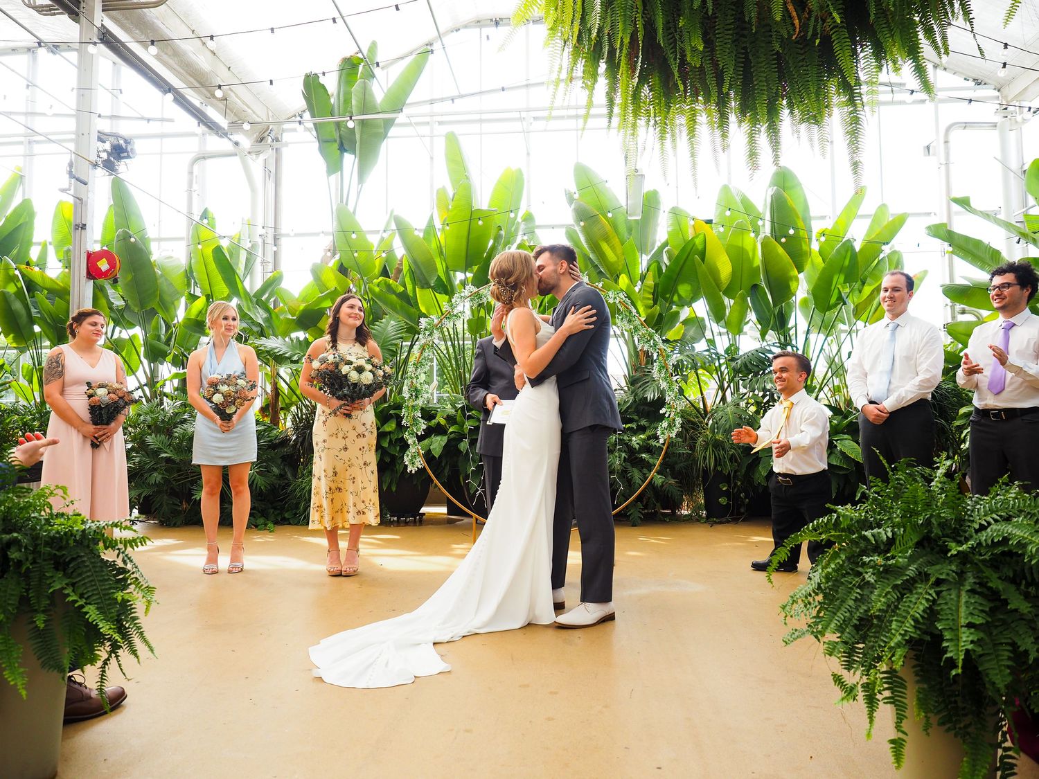 wedding in greenhouse