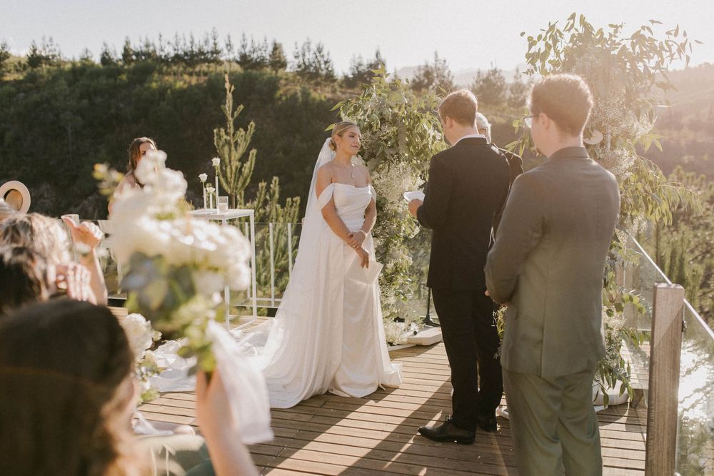 Emotional wedding ceremony — elegant Cape Town wedding photography for modern couples