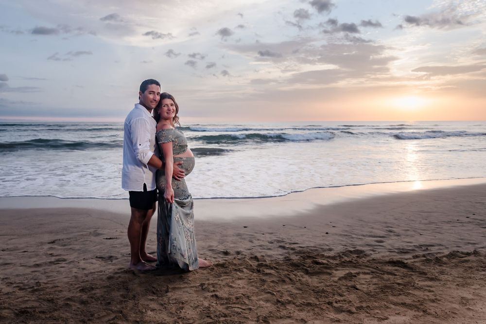 avellanas beach sunset maternity photographer