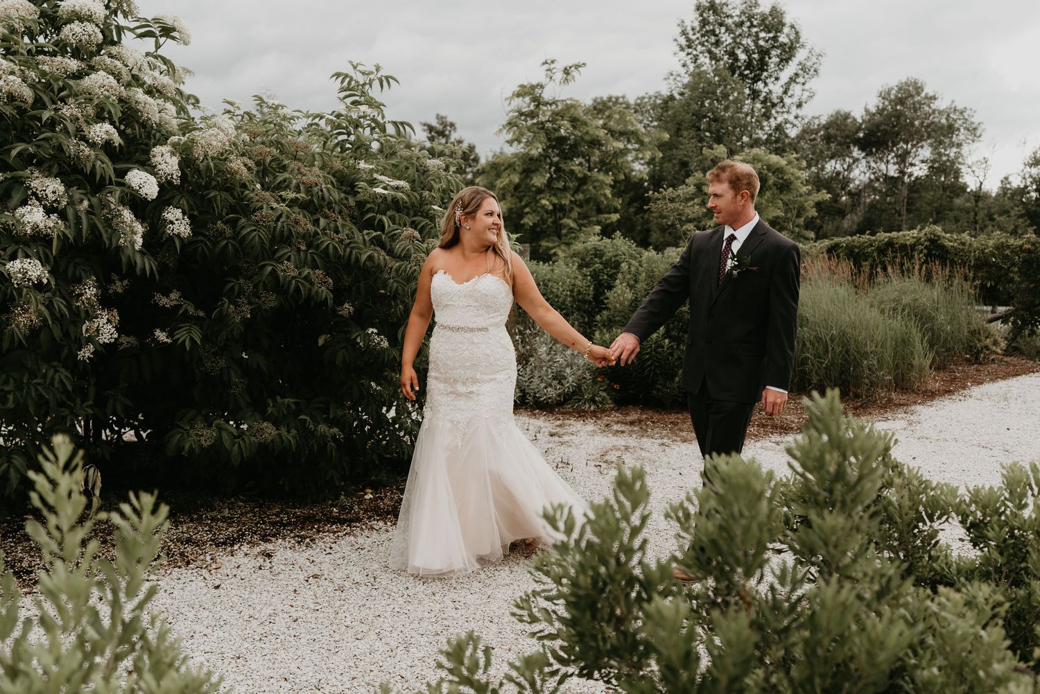 couple walking hand in hand at The Special Events Centre in Hanover, Ontario