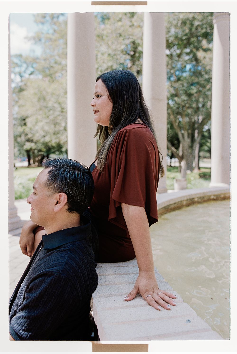 Timeless film photography captured in Houston, Texas, by Brittany McDade Photography, specializing in romantic, authentic moments.