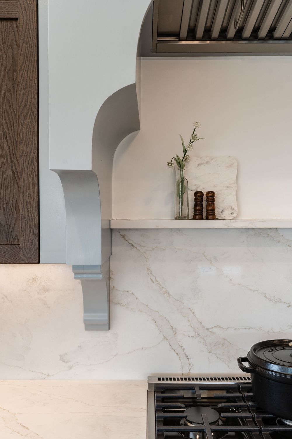 detail of kitchen range