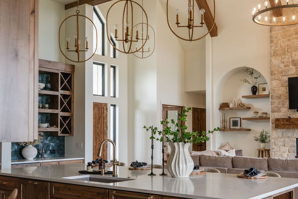view of living area from kitchen