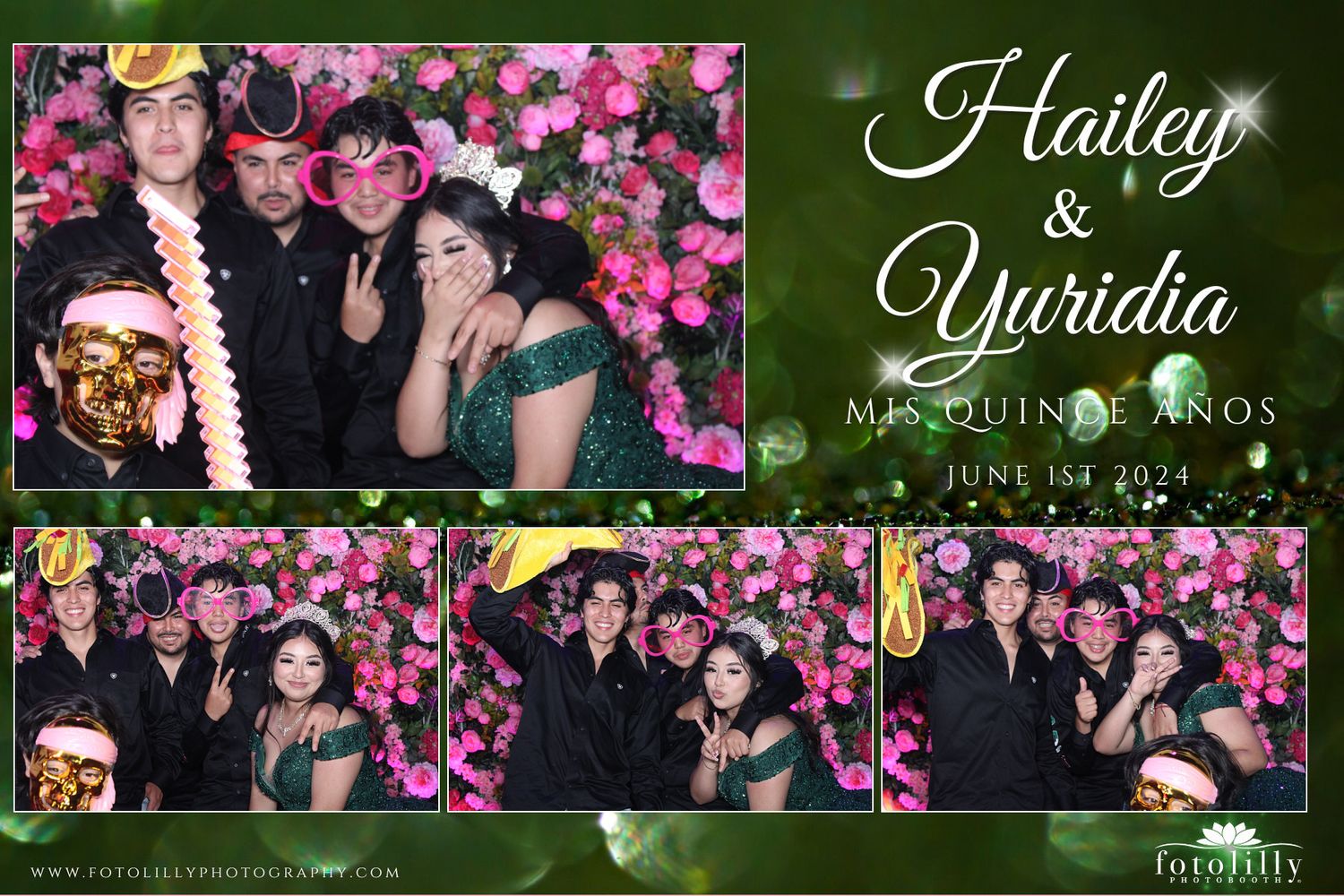 Dallas quinceañera photo booth package: $500 for three hours, 56-inch Mirror Photobooth, premium 5×7 prints and unlimited sessions in DFW