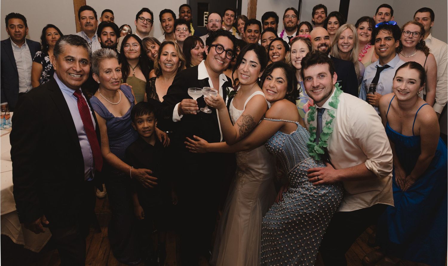 Lively intimate wedding reception at The Maxwell Room in Nashville, Tennessee.