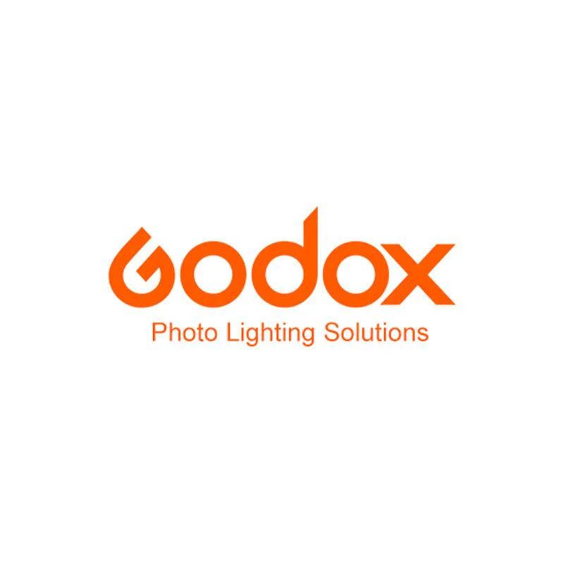 Godox company logo in orange text with photo lighting solutions tagline.