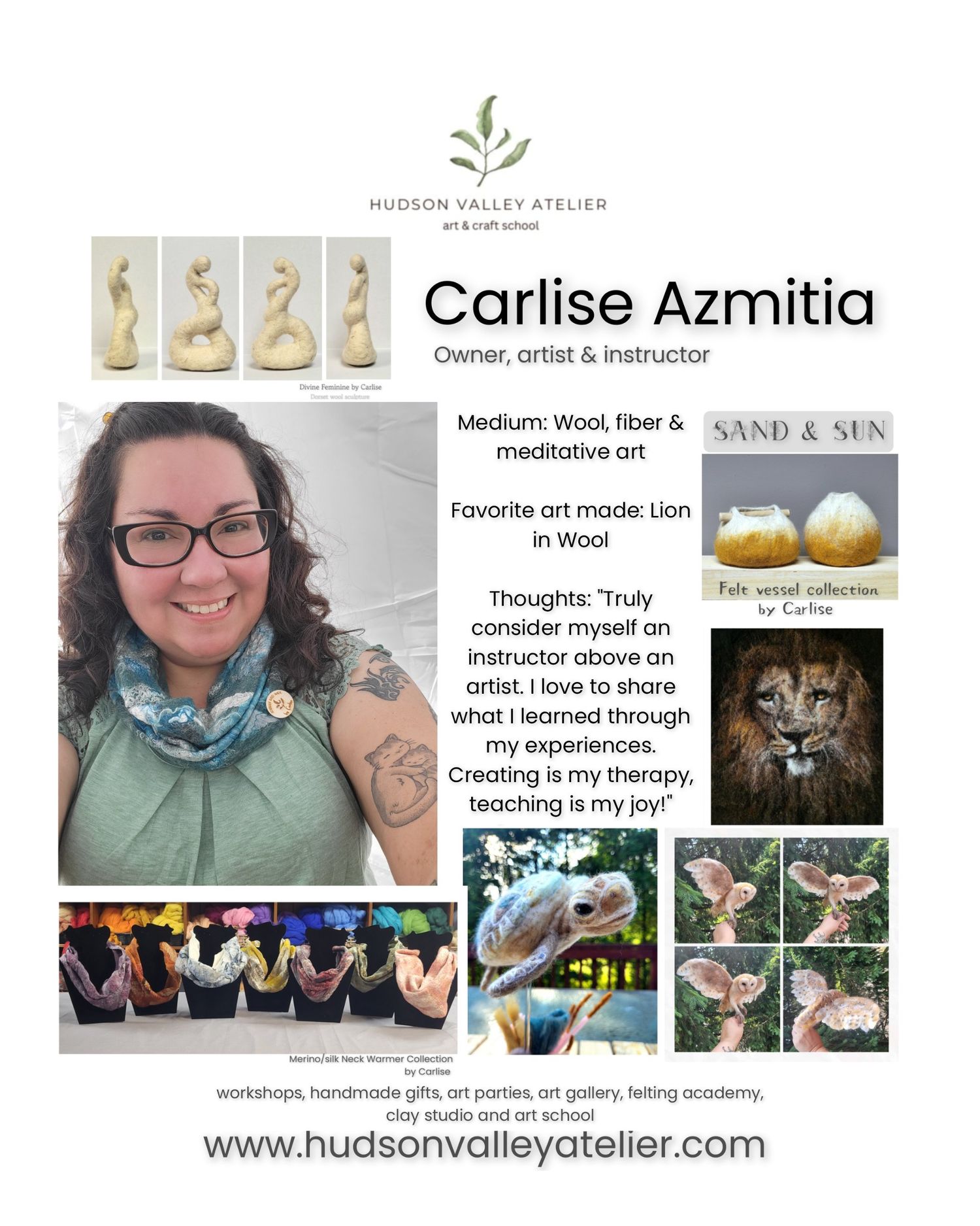 Hudson valley atelier needle felt workshops